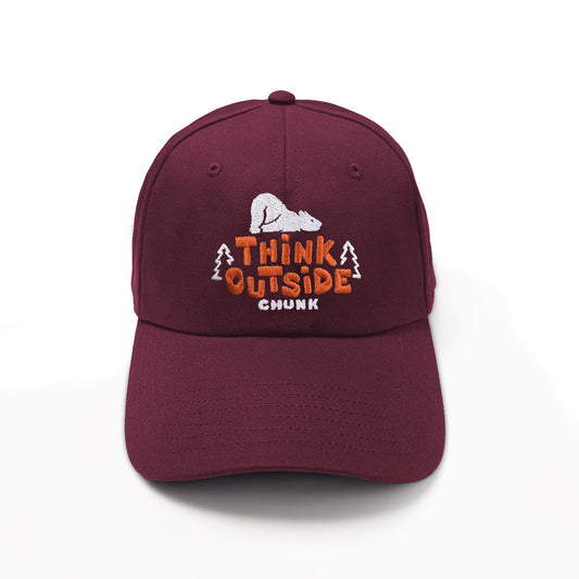 Think Outside Burgundy Cap