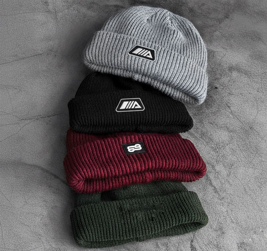 Ribbed knit beanies
